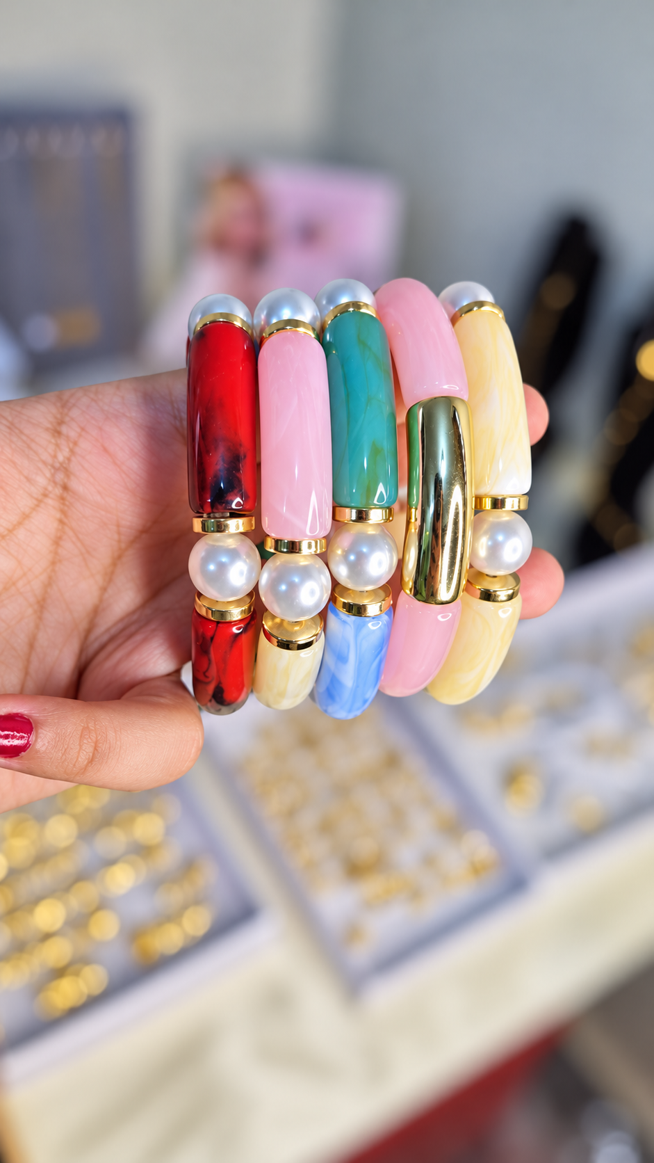 Marble Pearl Bangles