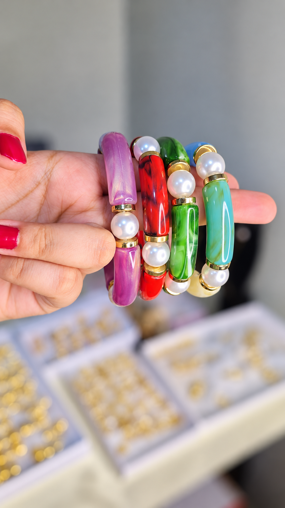 Marble Pearl Bangles