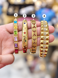 Gemstone & Pattern Cuff Karay