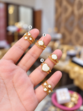 White Enamel Stack Rings