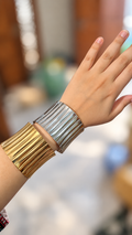 Ribbed Wide Cuff Kara Adjustable