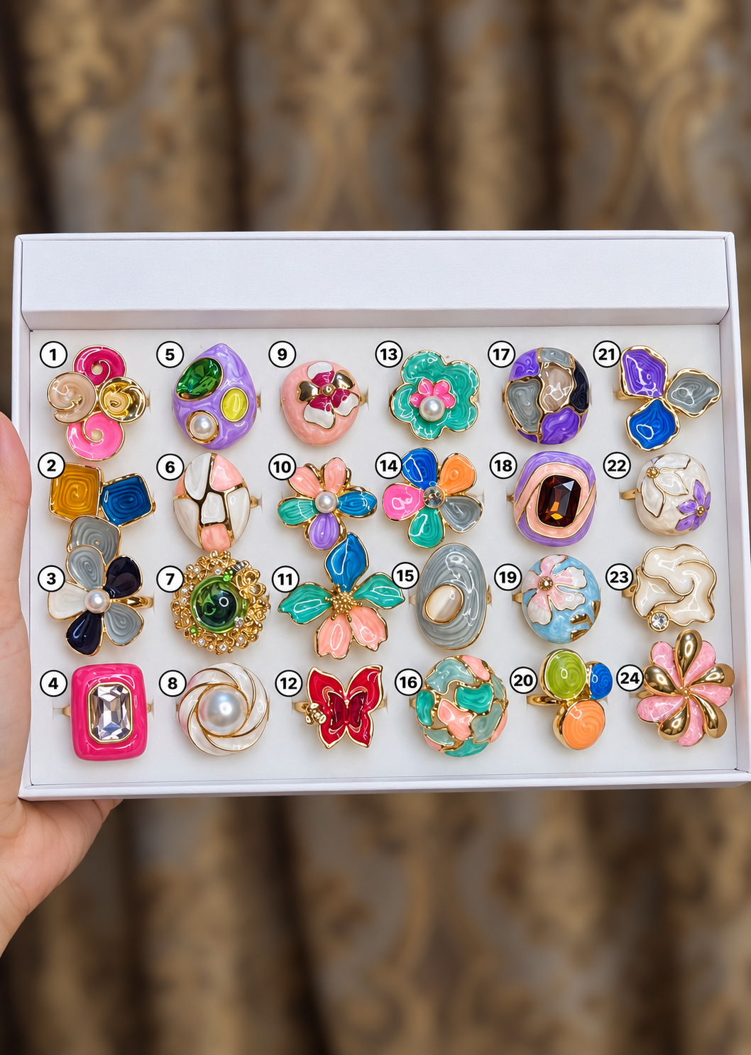 Colorful Statement Rings