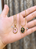 Tulip Oval Pendant Necklaces
