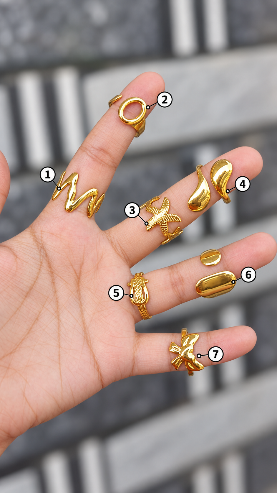 Gold Everyday Rings – Set 2