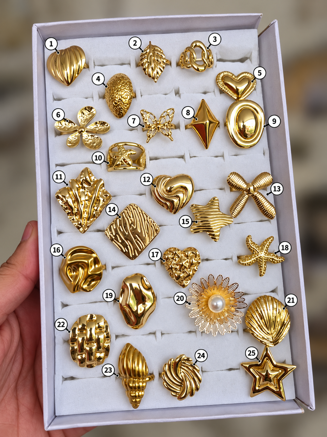 Gold Statement Rings – Tray 4